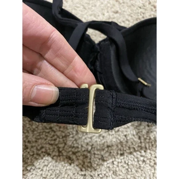 Athleta XS black two-piece bikini set halter underwire top high-waisted Shorts - Picture 13 of 15